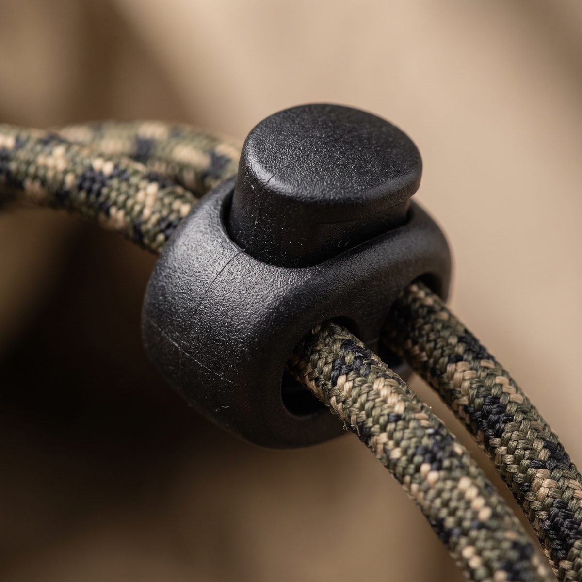 Close-up of cord lock toggle
