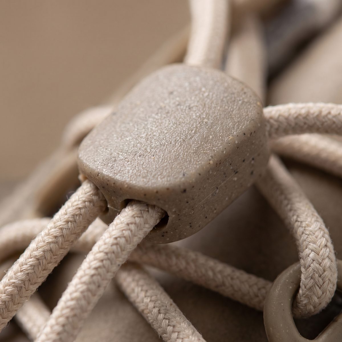 Close-up of the recycled plastic toggle