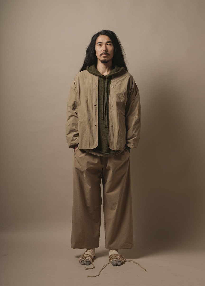 Satta AW23: wool overshirt and wide trousers