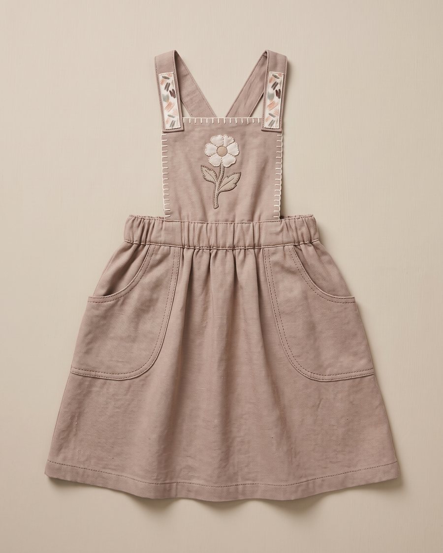 Stella McCartney Kids SS23 Appliqué Pinafore Dress, flat
