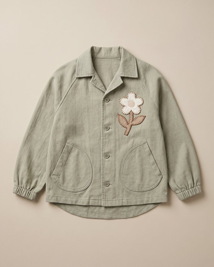 Stella McCartney Kids SS23 Raglan Utility Jacket, flat