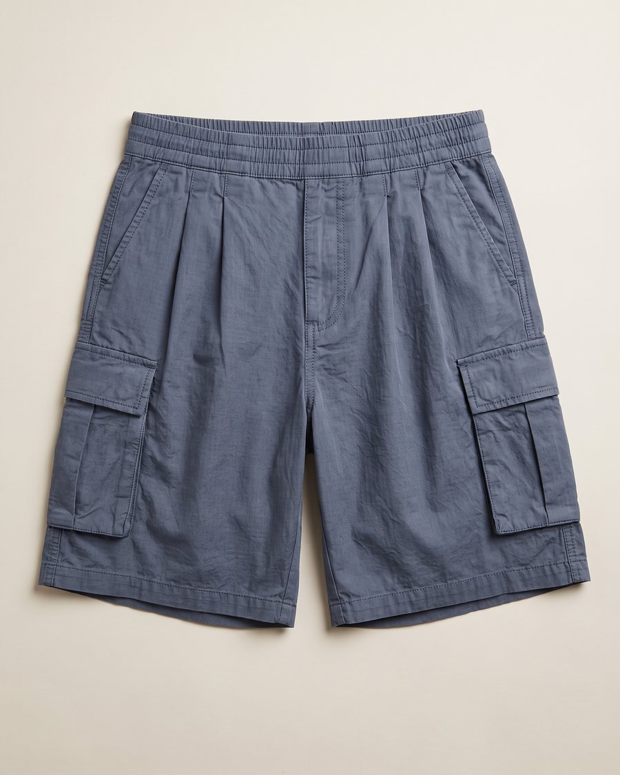 Menswear AW27 Pleated Cargo Shorts, flat
