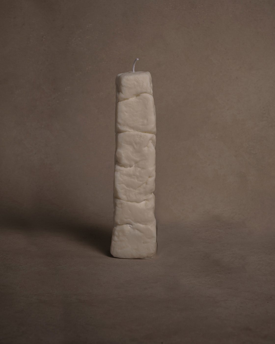 Tall Rock candle in natural soy wax