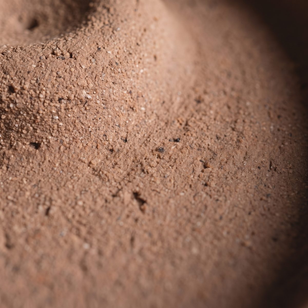 Close-up of terracotta stoneware