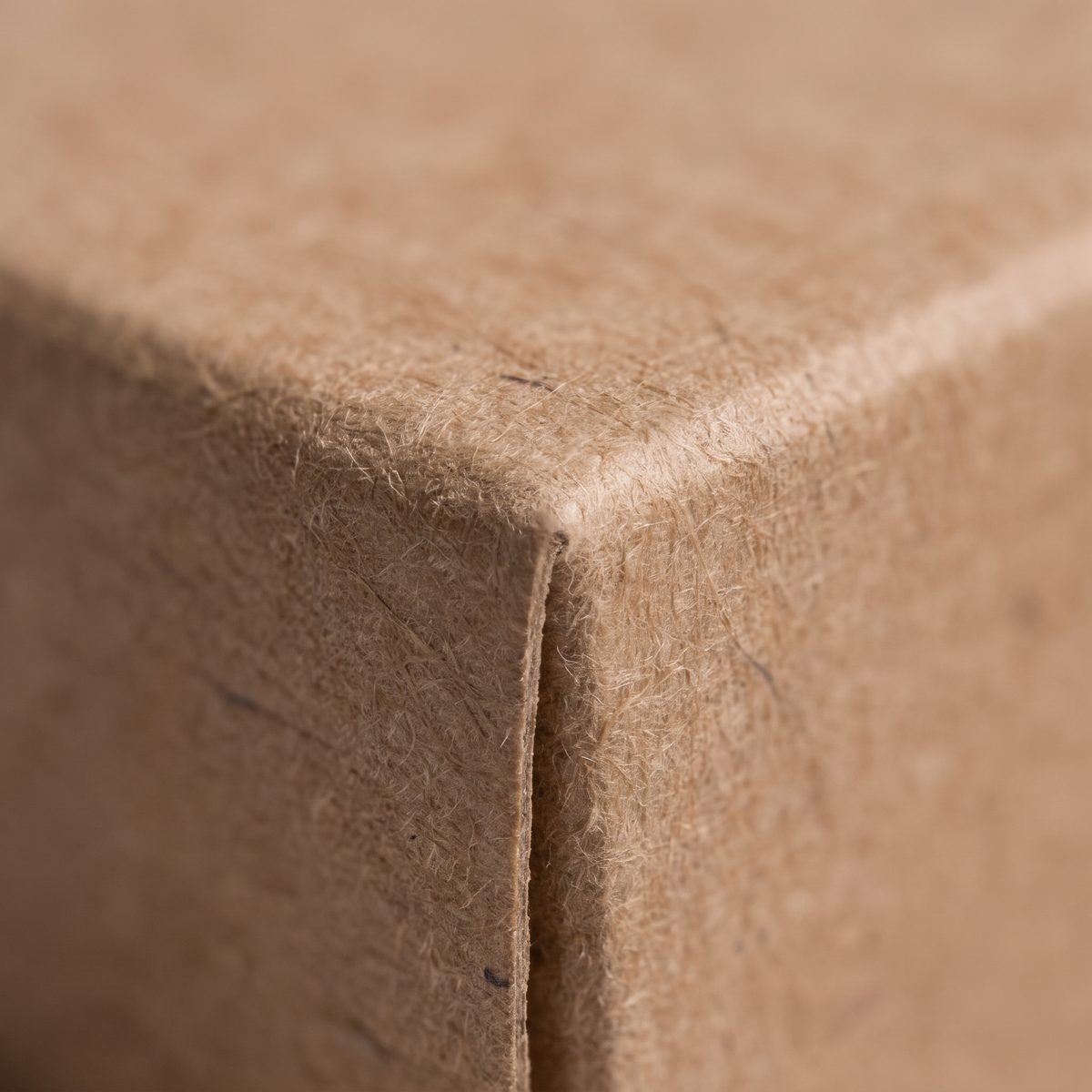 Close-up of kraft card box