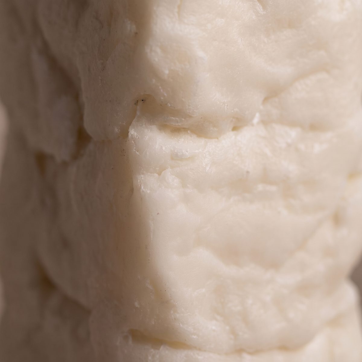 Close-up of soy wax