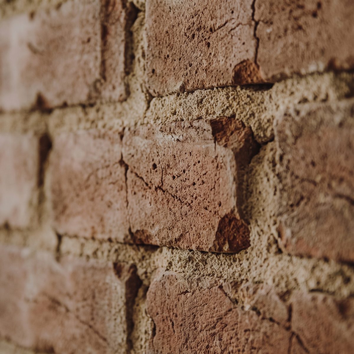 Close-up of exposed brick