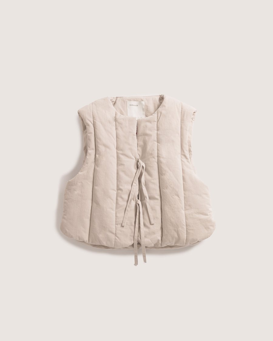 Satta womenswear Quilted tie vest, flat