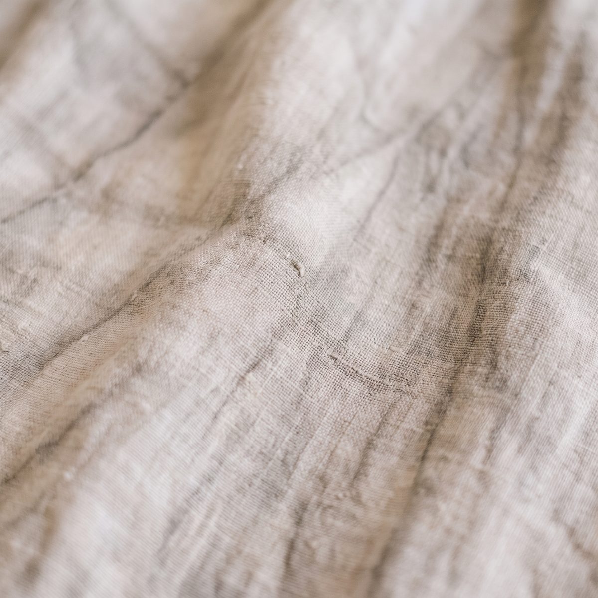 Close-up of hand tie-dyed linen
