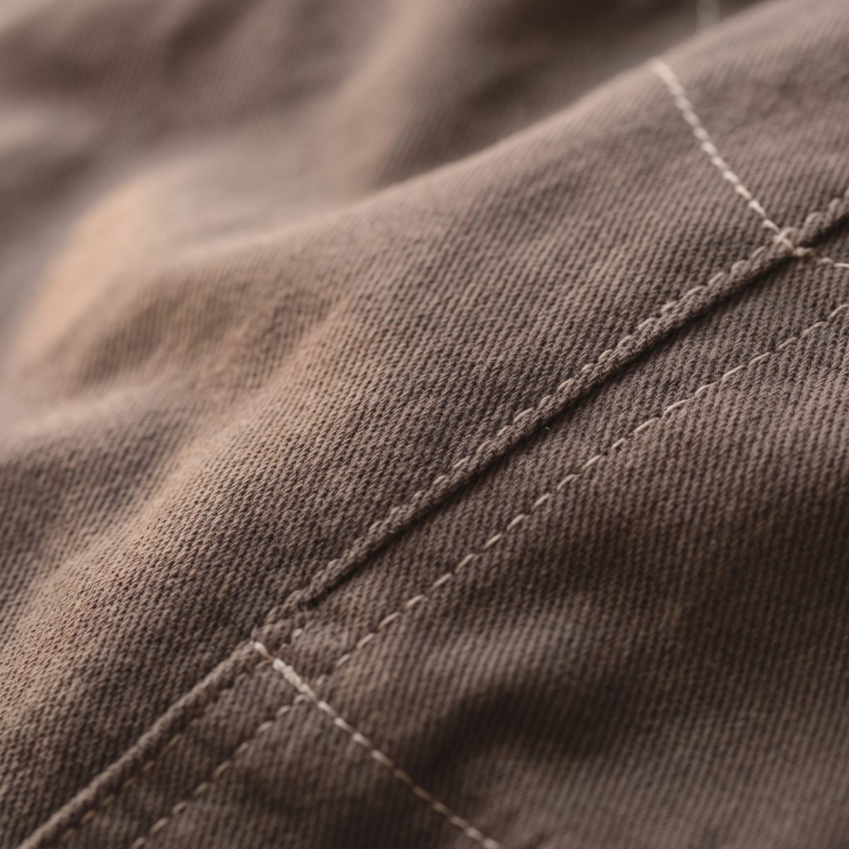 Close-up of Italian reverse-weave twill